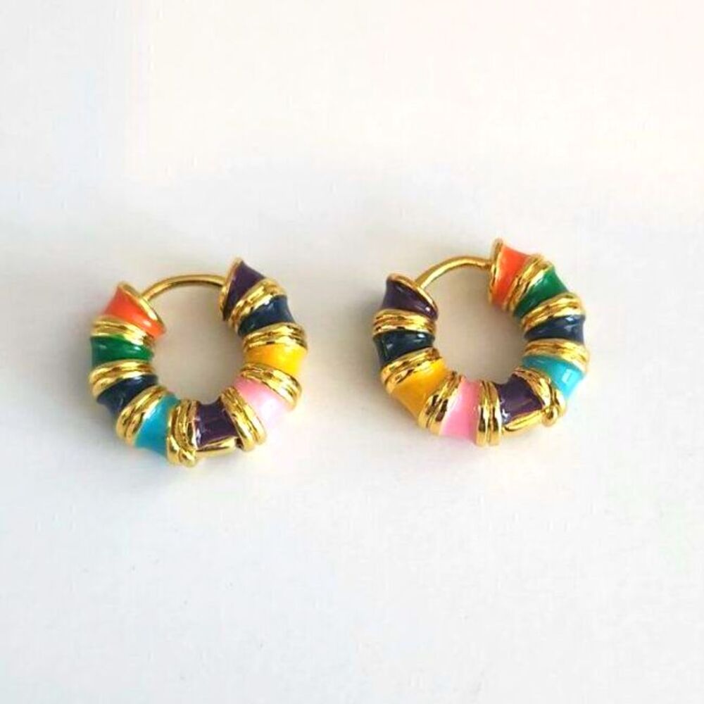 {2/$30} Colorful Small Hoop Earrings. Minimalist Cute Twee Normal Boho Classic